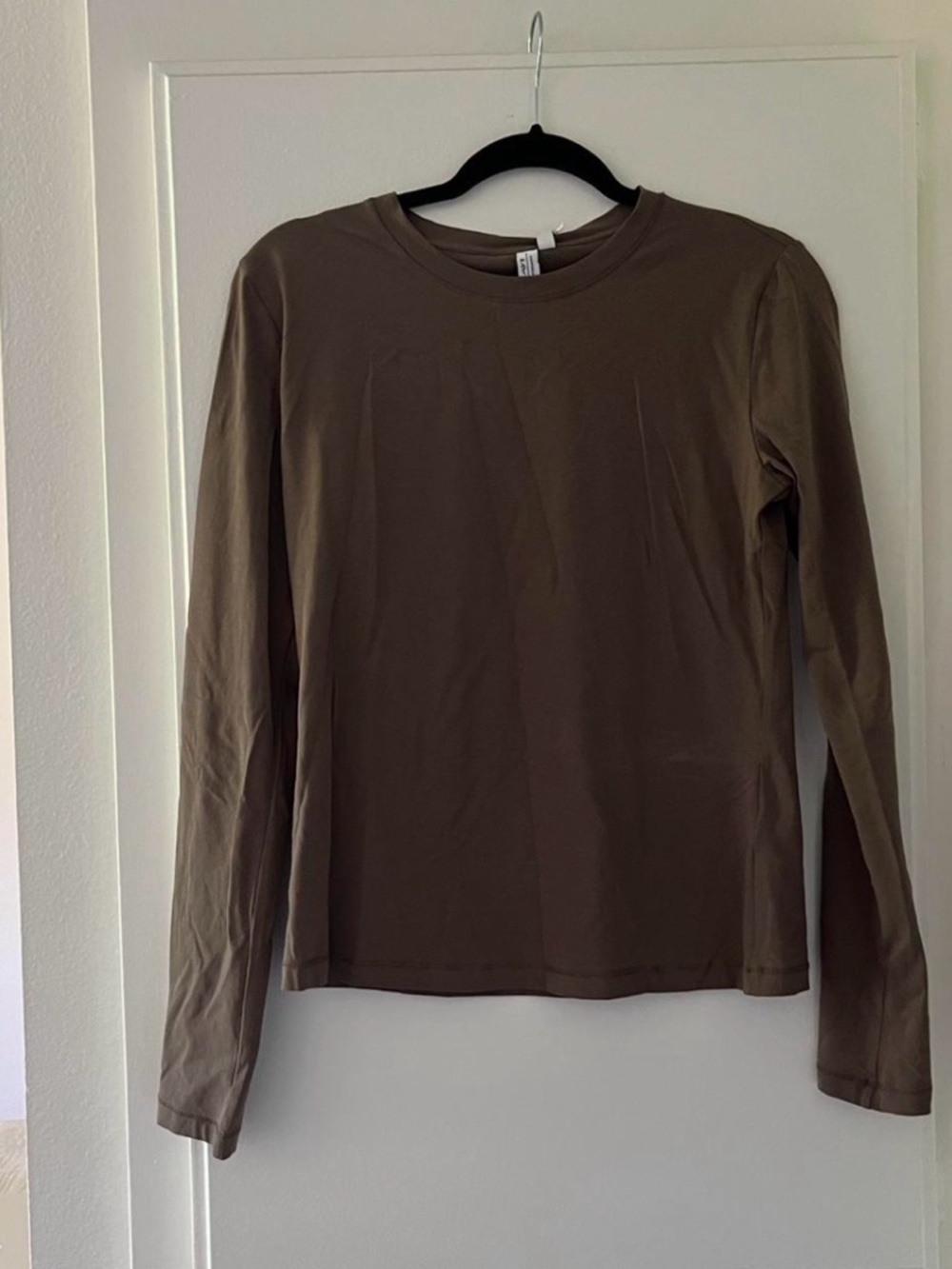 & Other Stories Long Sleeve Crewneck Top in light brown